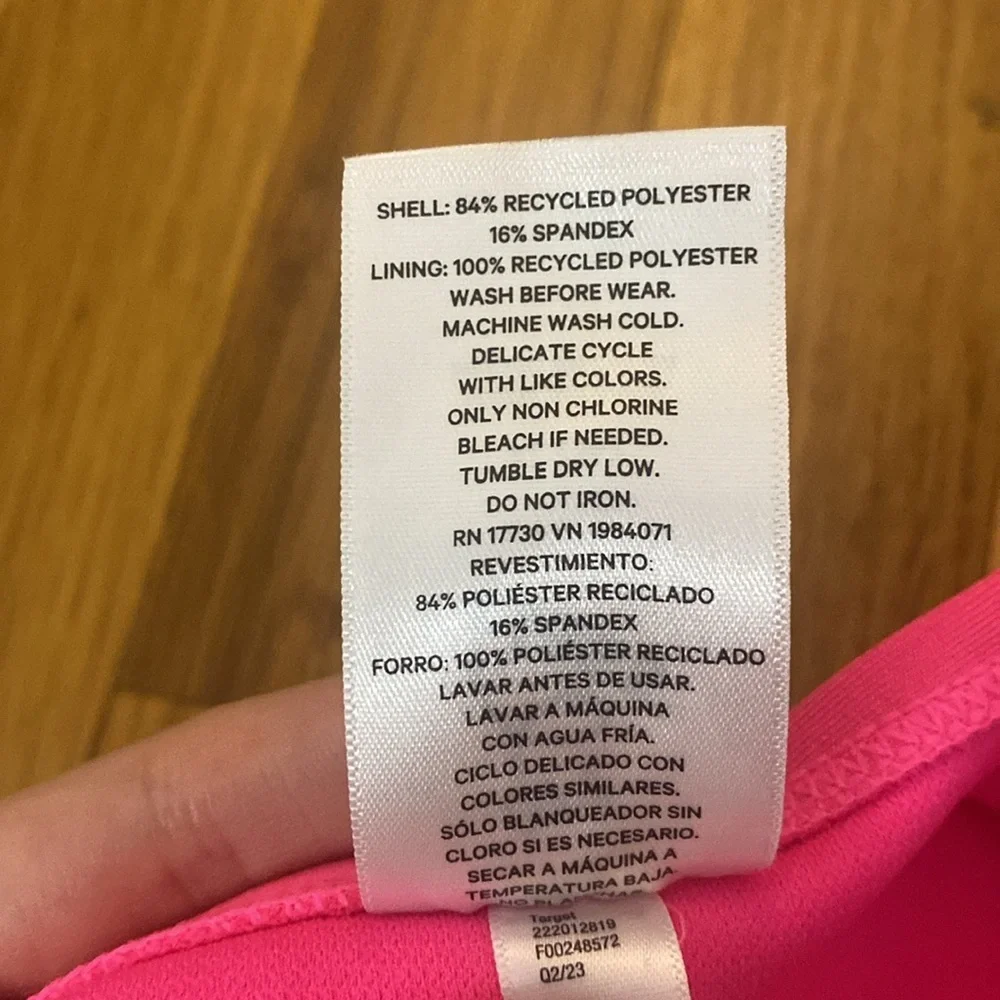 Art Class Girls Pink Cross Front One Piece Swimsuit Size XL